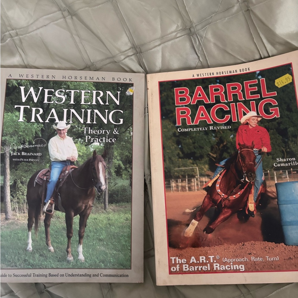 Two Western riding/training books. Seem to be signed the authors. GUC